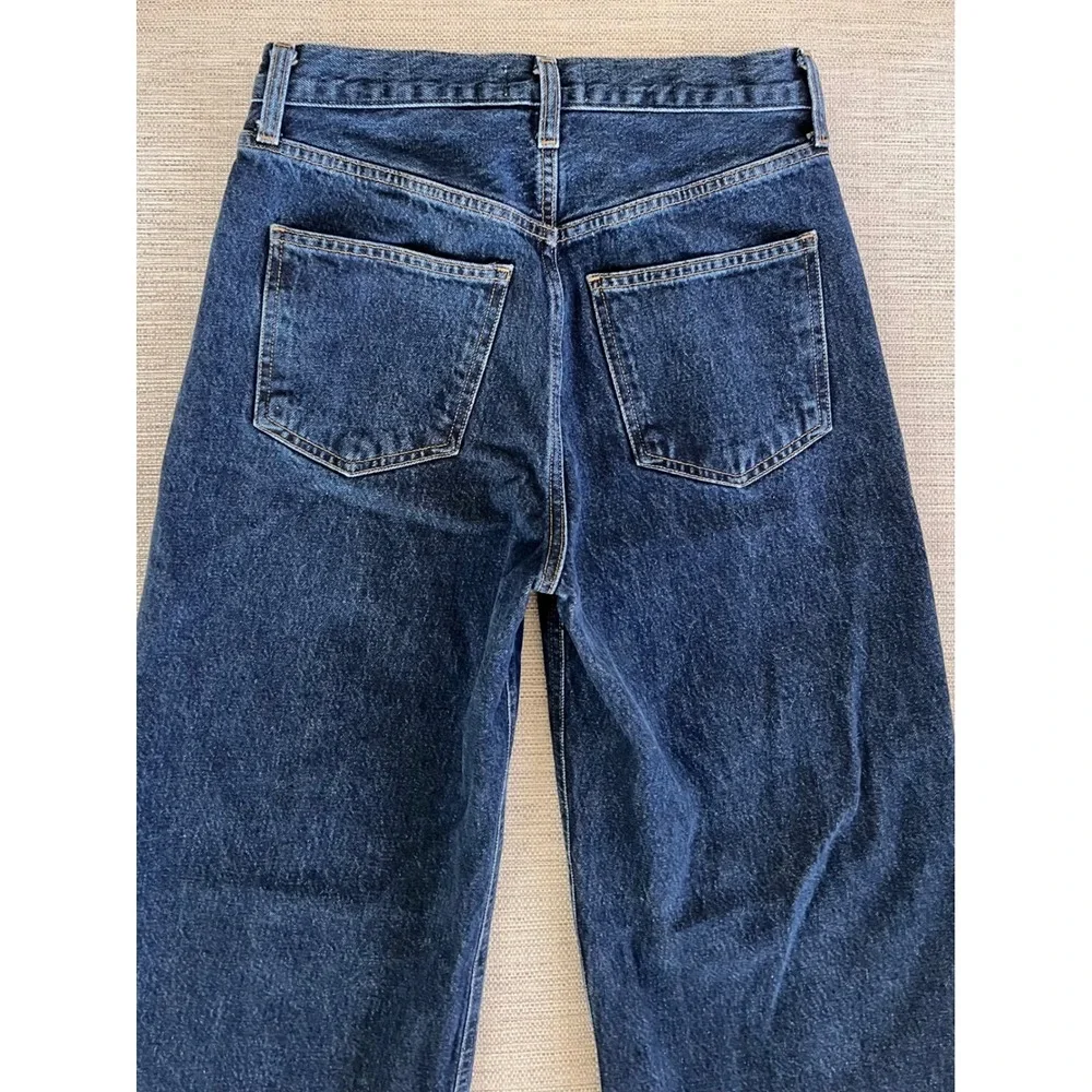 AGOLDE Low Curve Jean Size 24 Deep Indigo Wide Leg Relaxed Fit